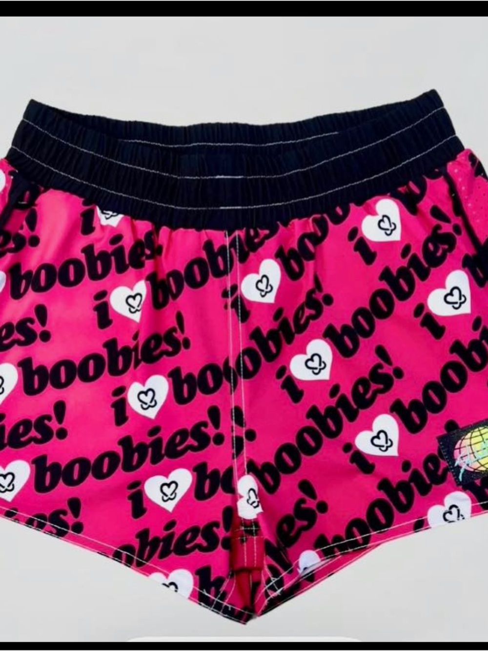 Girls' Pink Graphic Athletic Shorts with Elastic Waist (SLUNKS)